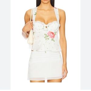 For Love & Lemons corset rosebud top medium excellent condition